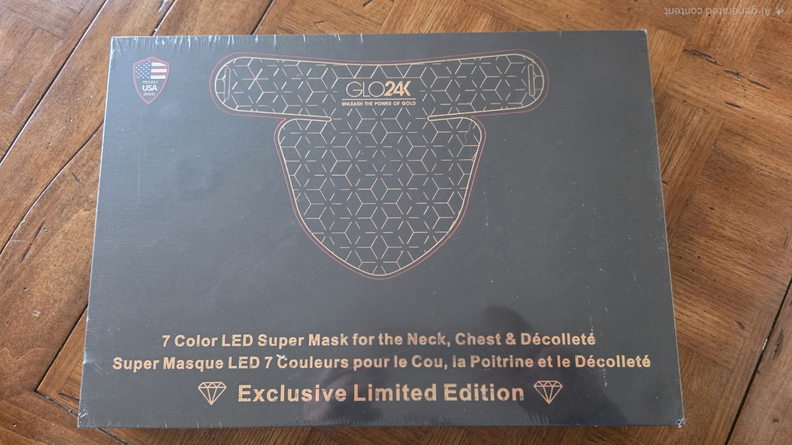 GLO24K Beauty Device for Neck Chest Super MASK 7 COLOR LED