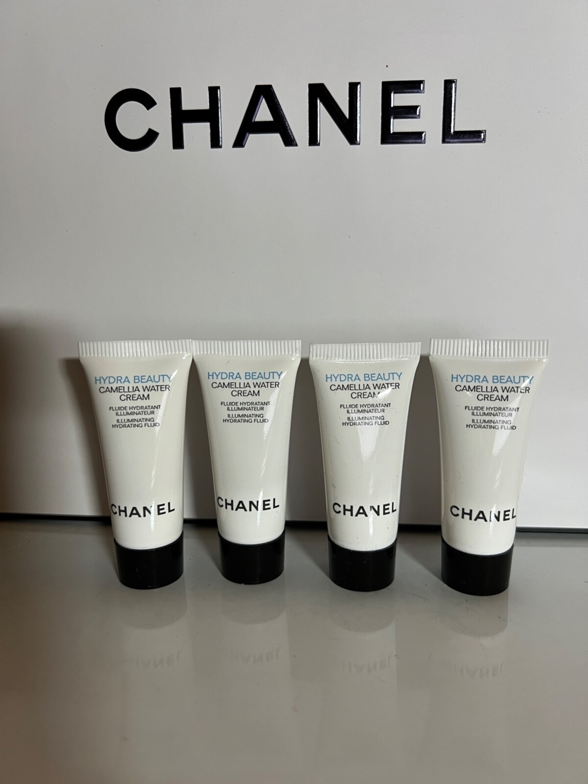 CHANEL HYDRA BEAUTY CAMELLIA WATER CREAM (5ml .17fl oz x 4) NEW SAMPLE TUBES