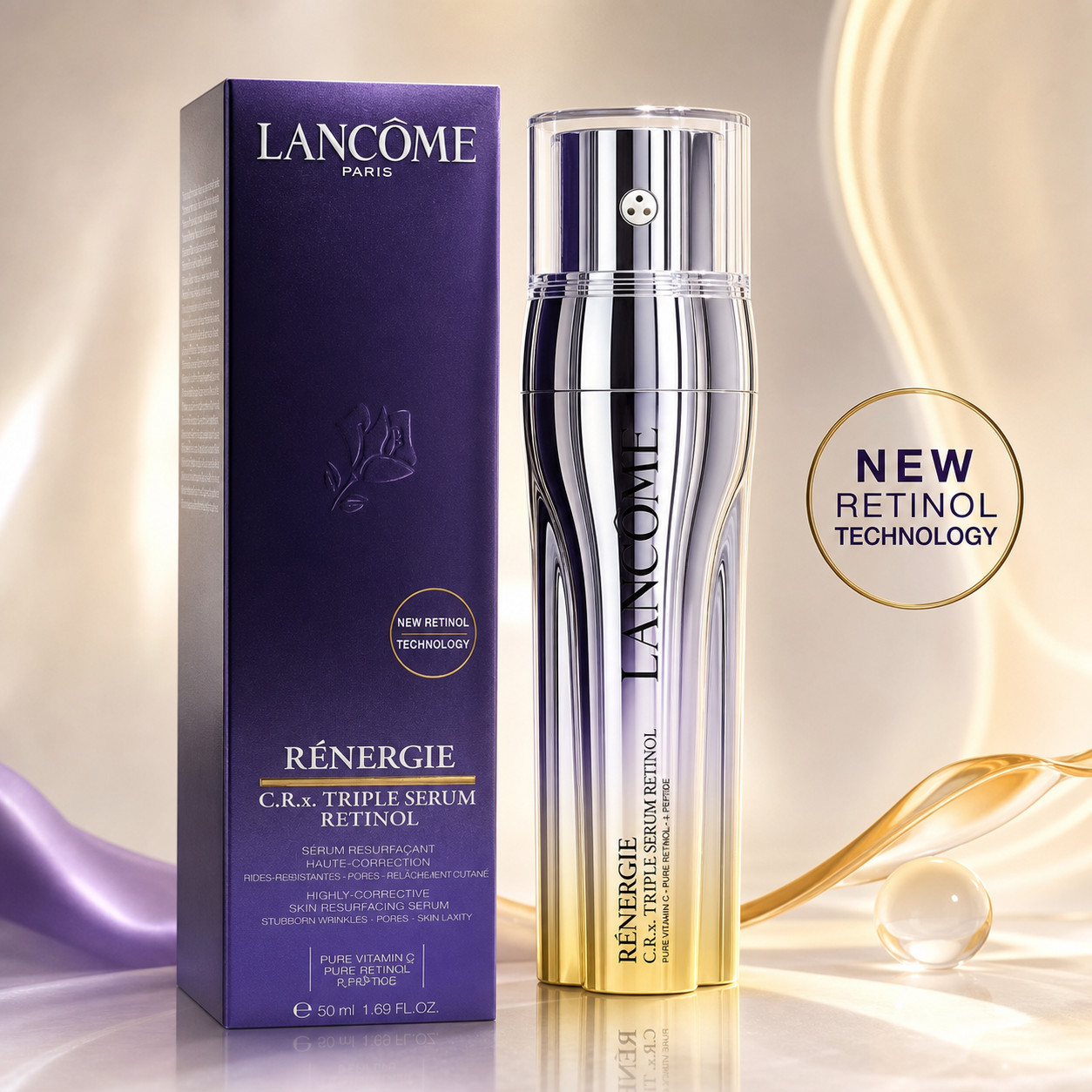 Lancome Renergie HCF Triple Serum 50ml 1.7oz Anti Aging New Sealed Box