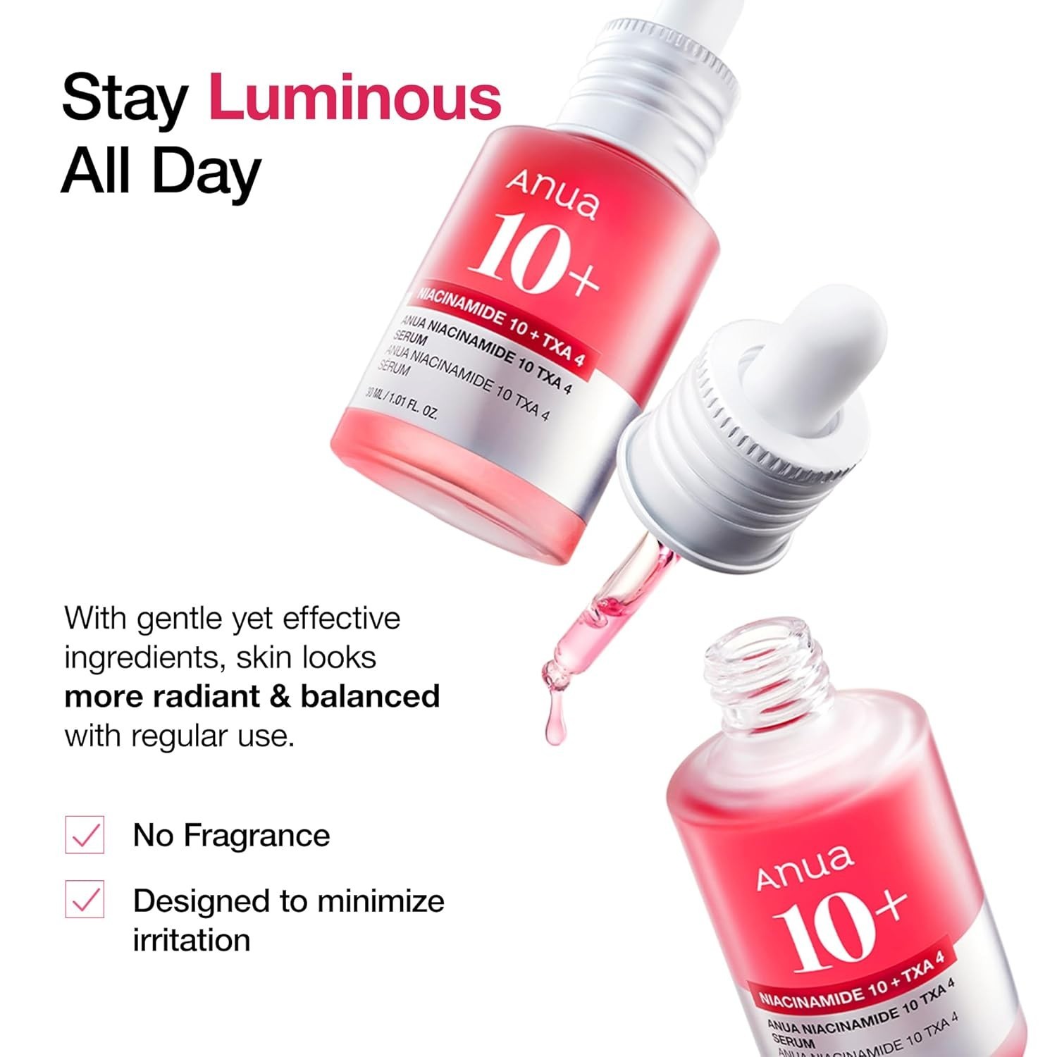 Niacinamide Serum Hyaluronic Acid Tranexamic Acid Korean Glass Skin – 30ml