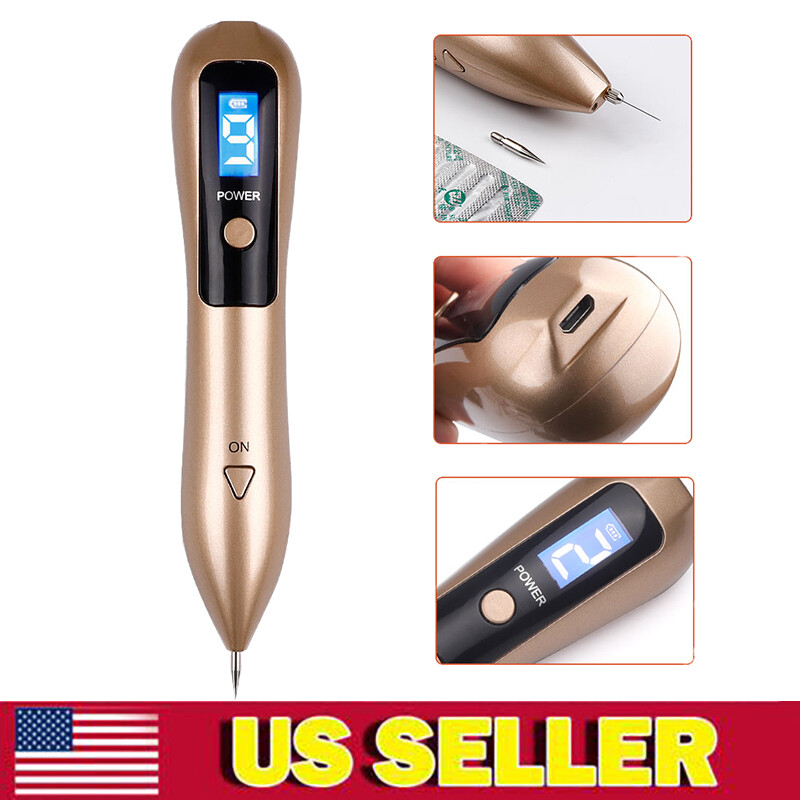 Anti-Aging Skin Tag Wart Remover LCD Electric Laser Plasma Pen Cauterizer Kit US