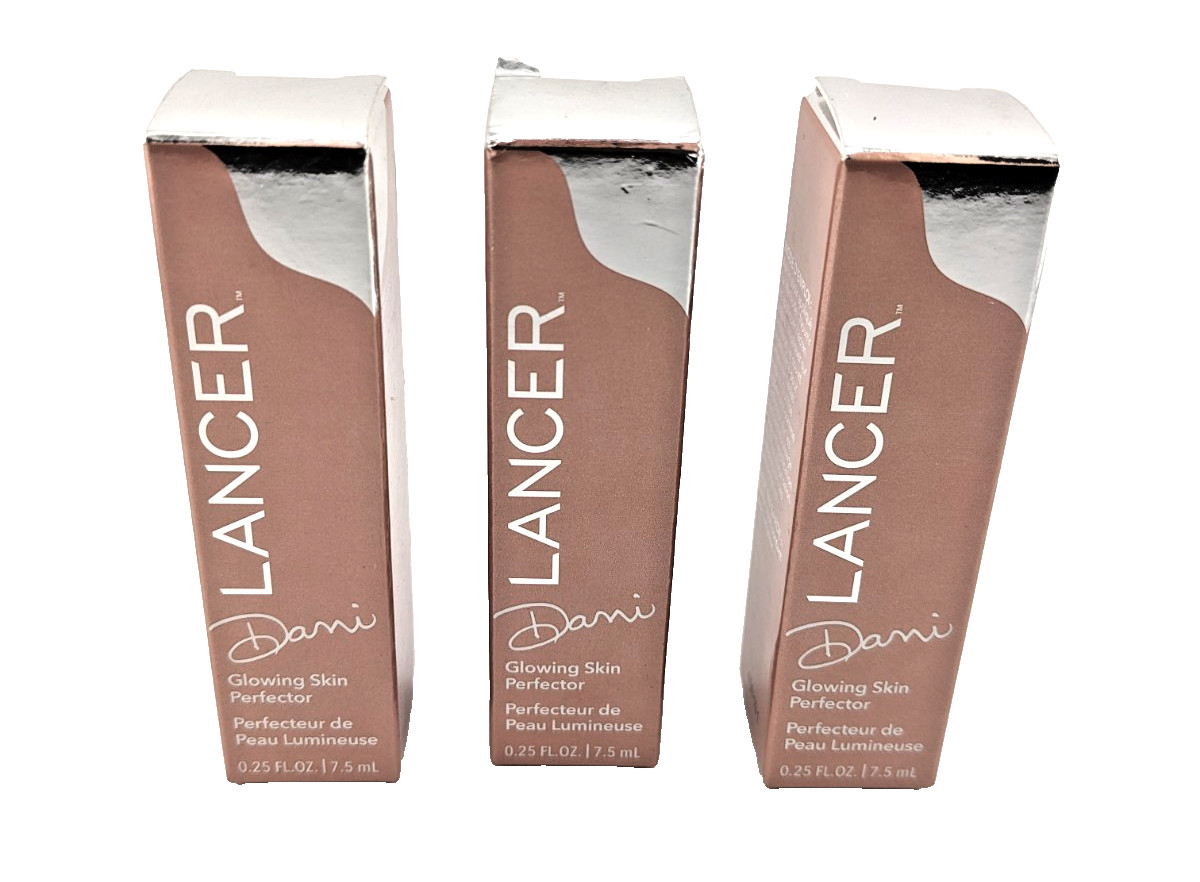 3x Lancer Dani Glowing Skin Perfector Anti-Aging Highlighter Cream 0.25oz Each