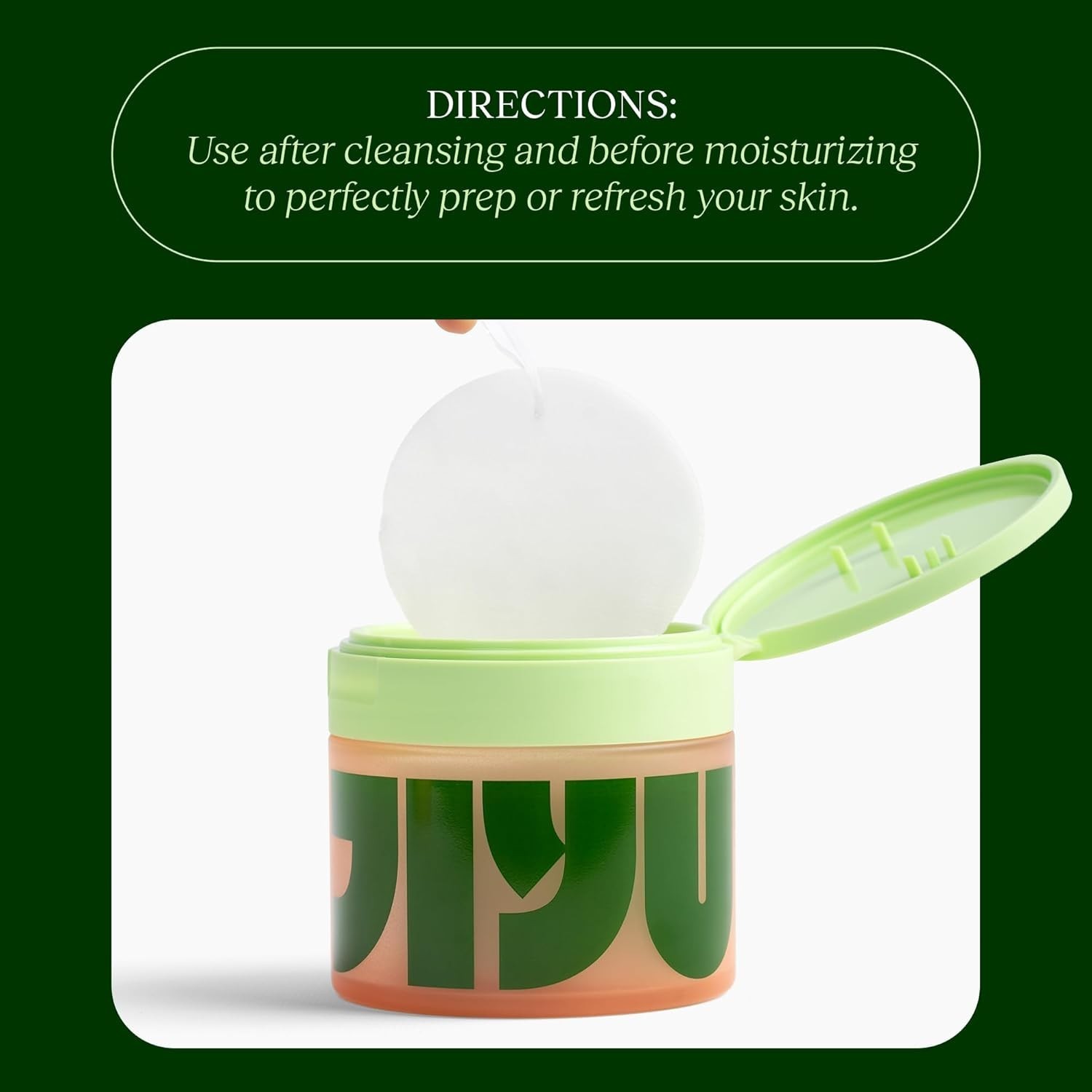JIYU -Toning Polish Pads – Korean Skincare for Dark Spots, Wrinkles & Dull Skin