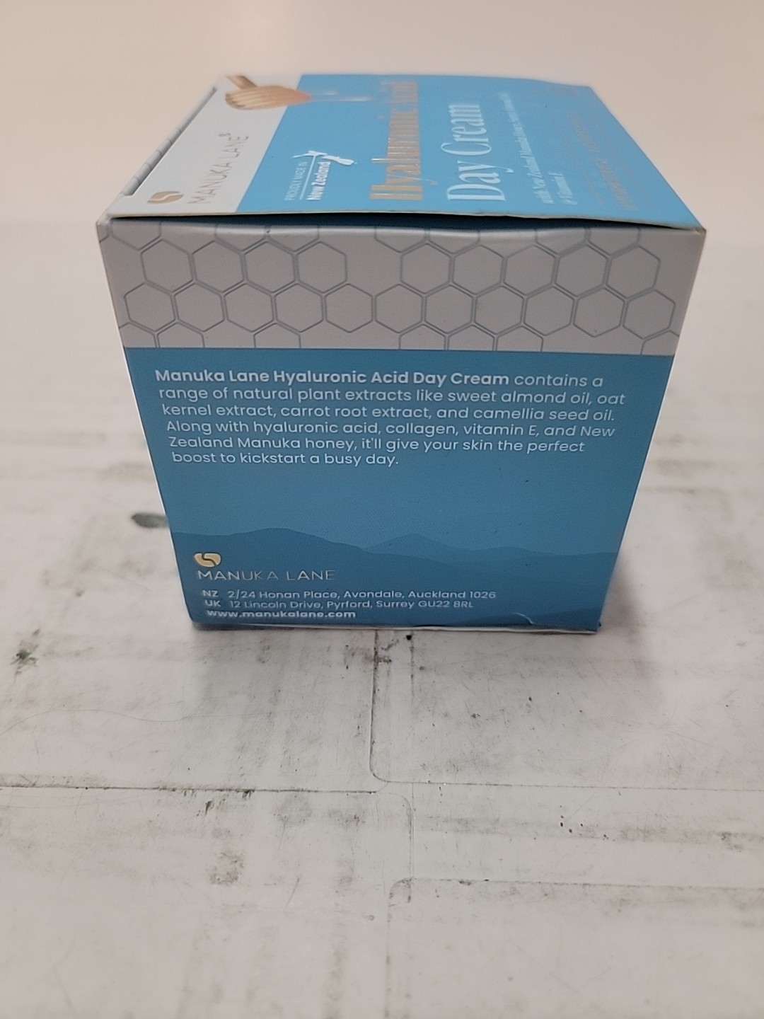 MANUKA LANE HYALURONIC ACID DAY CREAM WITH MANUKA HONEY,SWEET ALMOND OIL 1.6FLOZ