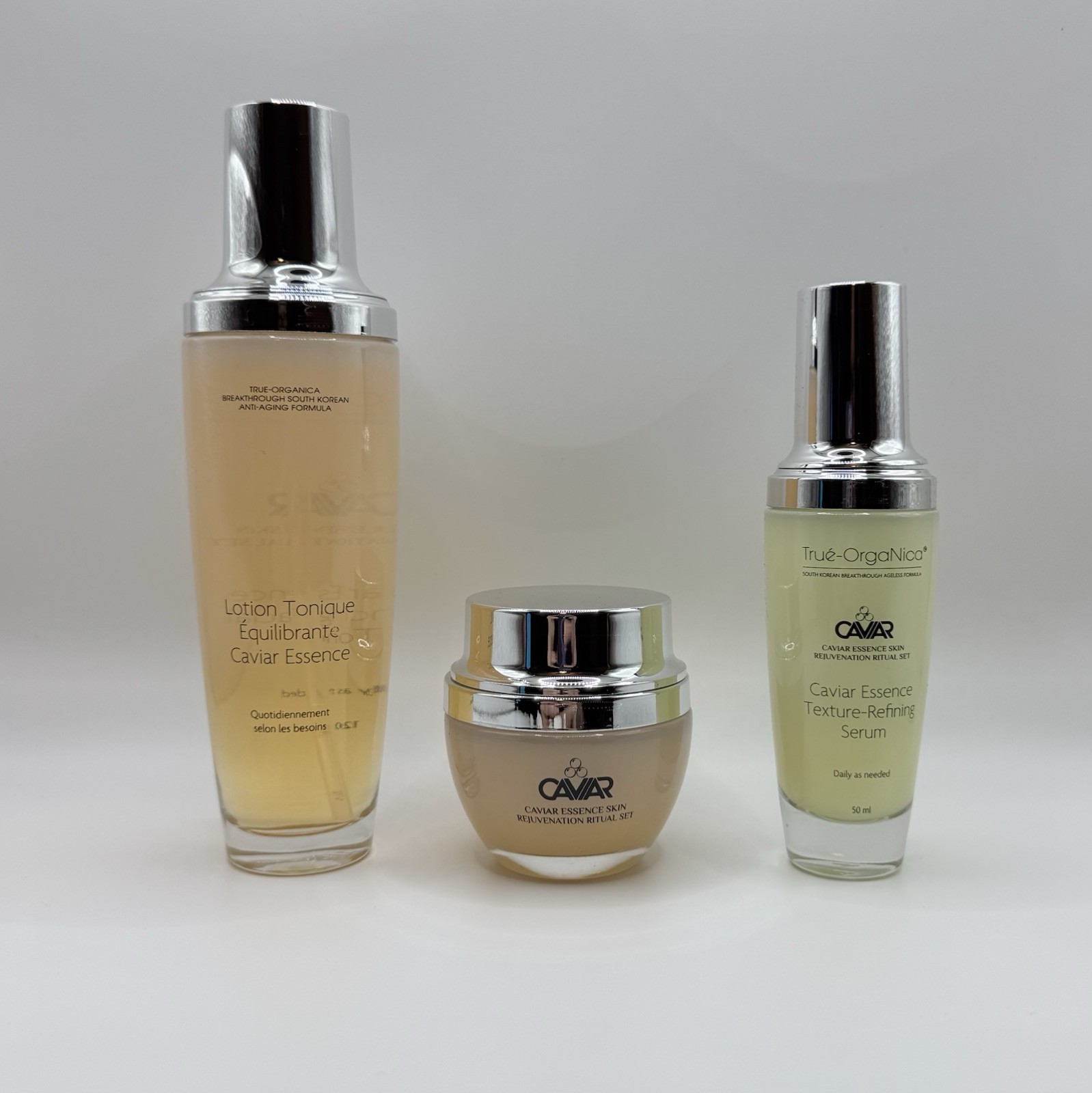 Caviar Rejuvenating Skin Face Cleaner, Toner, Refining Serum, Eye , Moisturizer