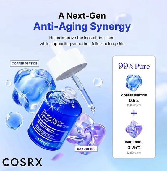 COSRX Blue Peptide Bakuchiol Plump Glow Serum 1.69oz Anti-Aging Exp 02/2029 NIB