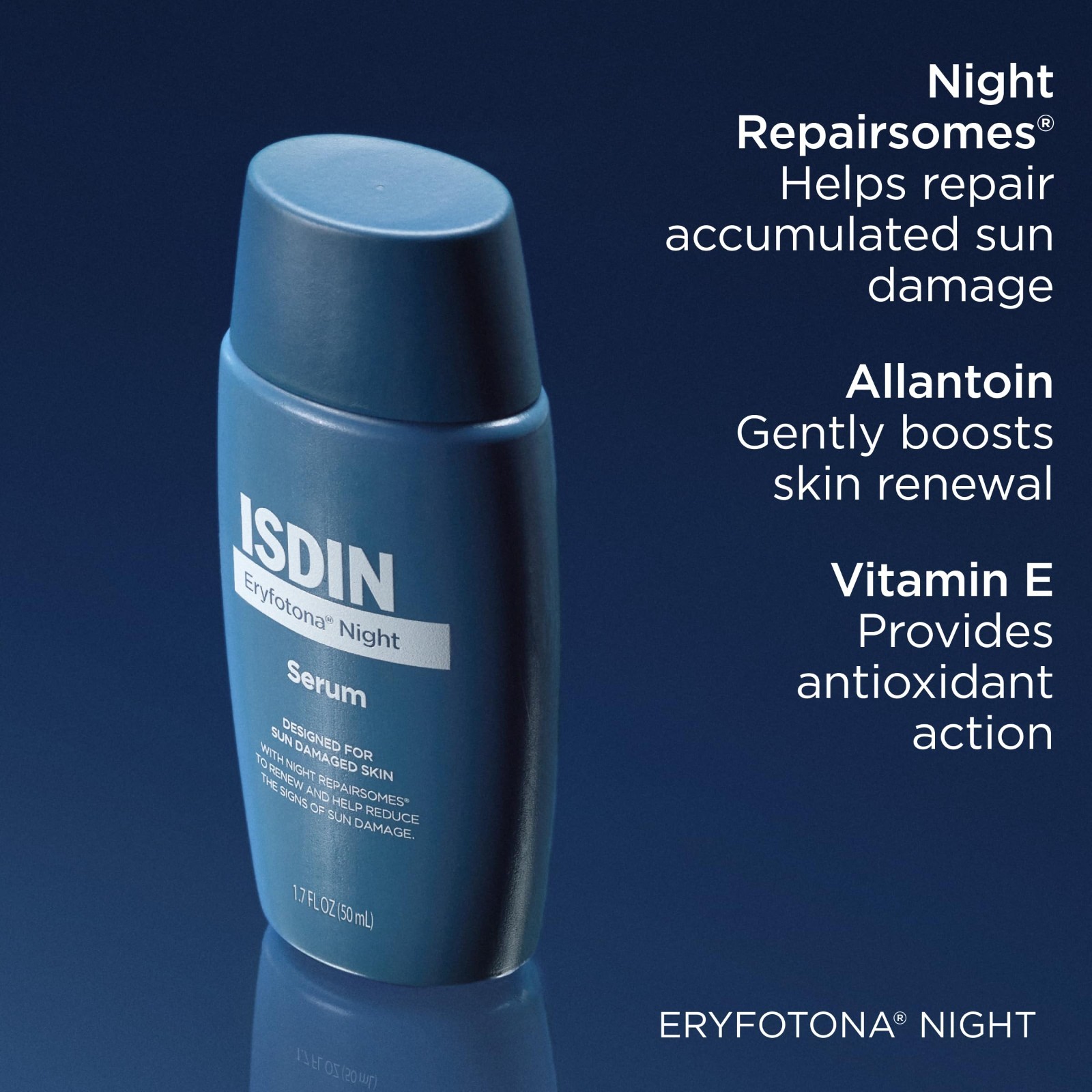 ISDIN Eryfotona Night Serum 50ml Ultra-Fluid Night Serum and Vitamin E “NIB”