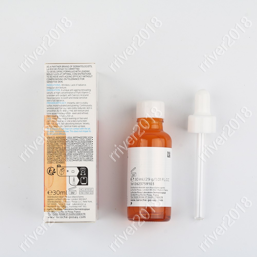 La Roche-Posay 10% Pure Vitamin C Serum Anti-Wrinkle and Anti-Aging 1-3 pack US.