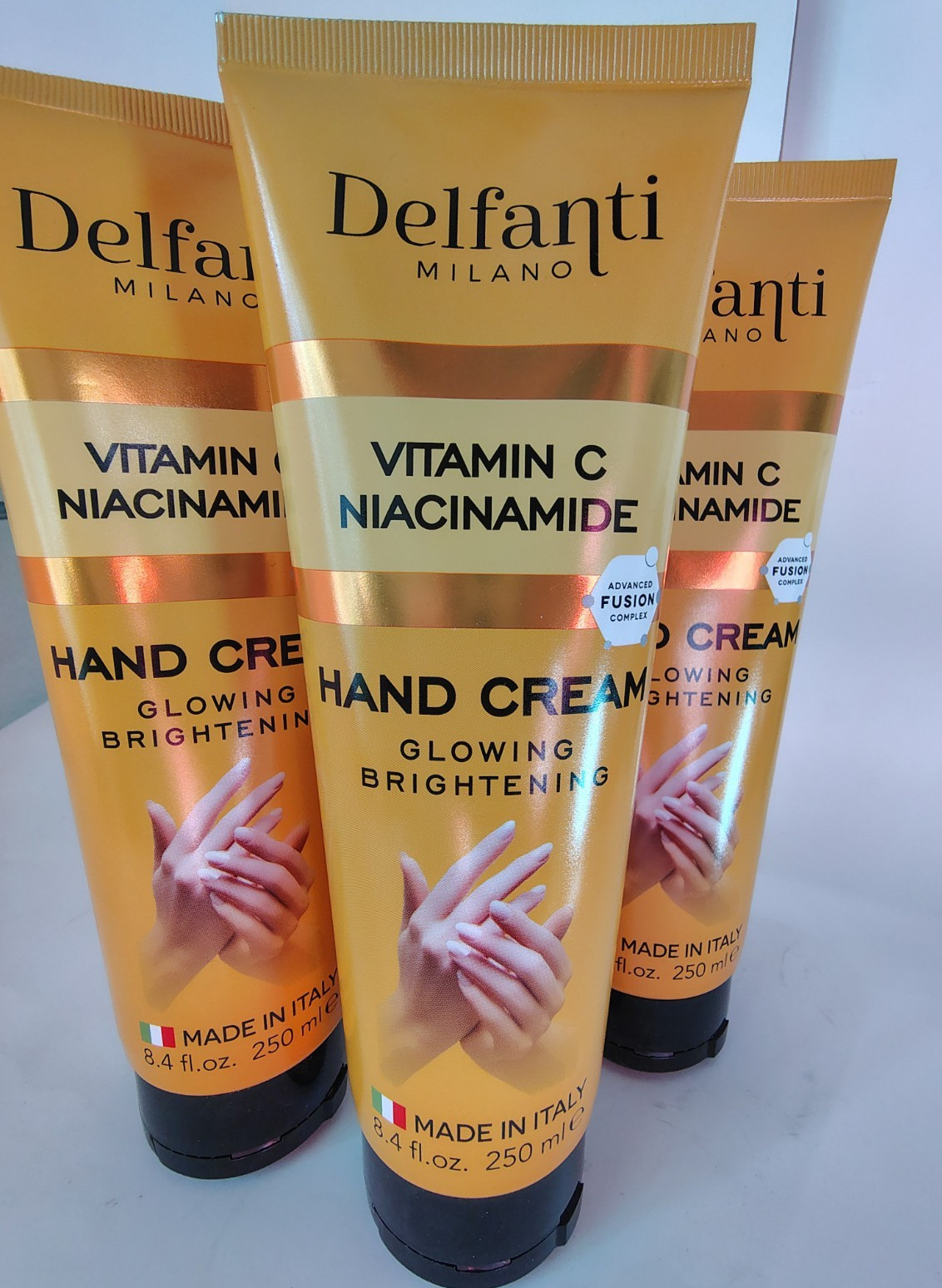 4X) Delfanti Milano Vitamin C Niacinamide 8.4oz, Hand Cream, DISCONTINUED
