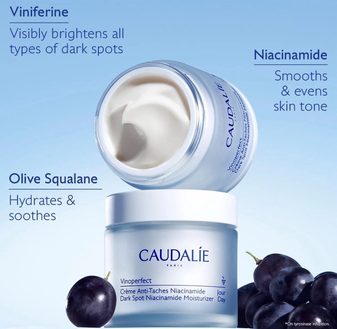 Set of 2 CAUDALIE Vinoperfect 1 Serum 10ml + 1 Dark Spot Niacinamide Cream 15ml