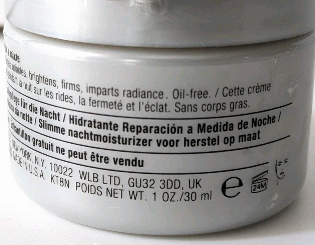 Clinique Smart Night Custom-Repair Moisturizer Dry Combination 1 oz 30ml