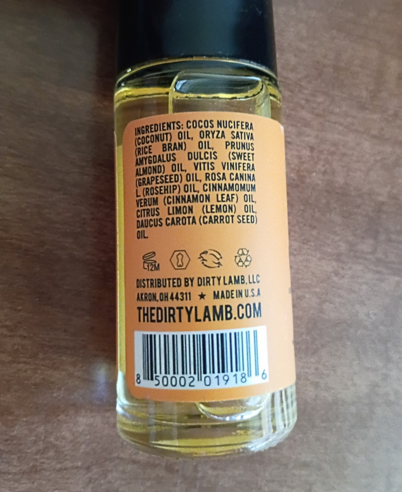100% Natural Dirty Lamb Carrot Spice Knees & Elbows VEGAN Moisturizing Oil