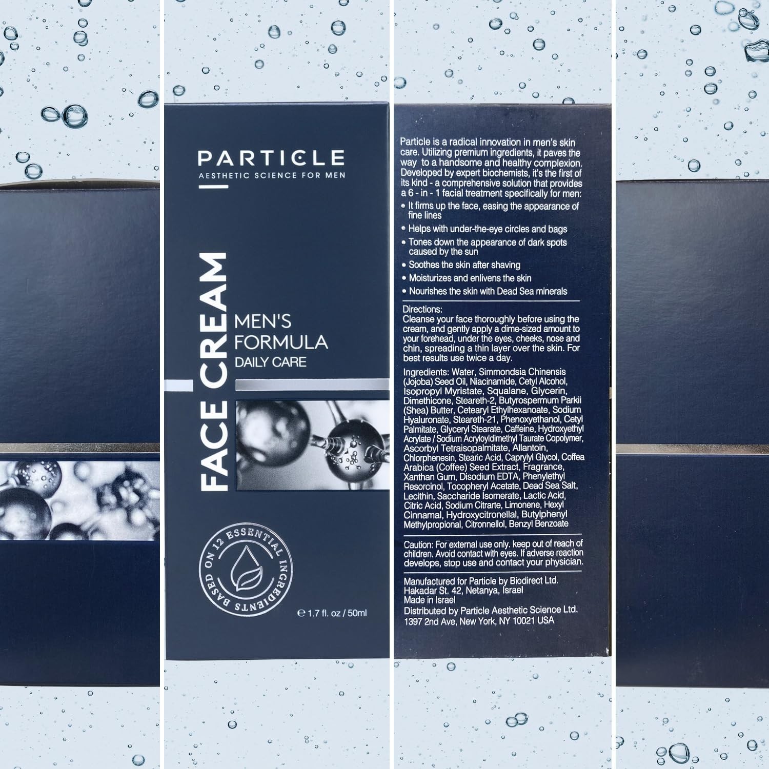 3X Particle Face Cream Men 6 in 1 Anti-Aging Cream Fights Eye Bags Dark Spots