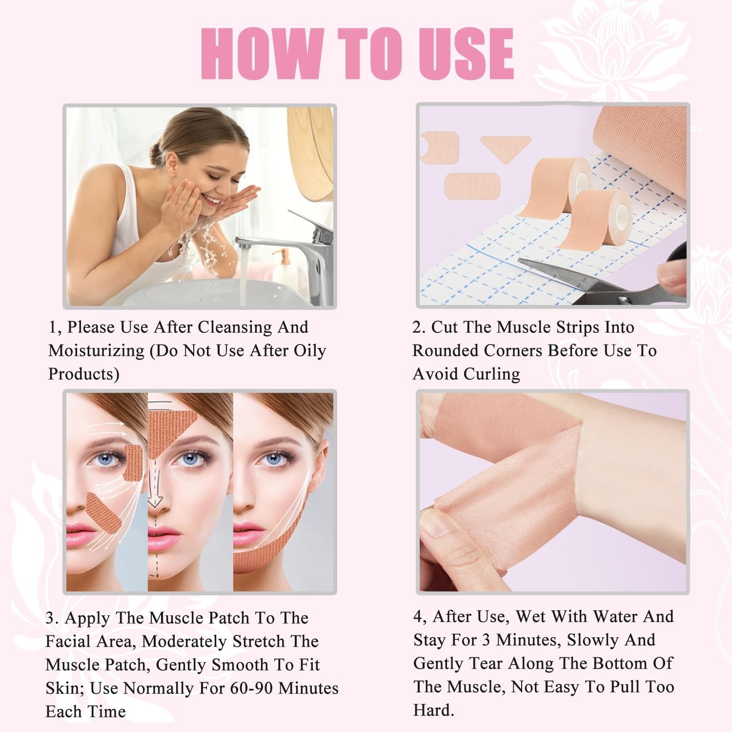 2Rolls Anti-Wrinkle Tape Facial Myofascial Lift Tape Anti Wrinkle Patches 2.5cm