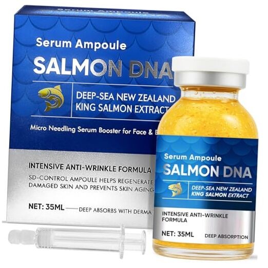Salmon DNA Serum, Microneedling Anti-Aging Ampoule Serum 1.23 Fl Oz (Pack of 1)