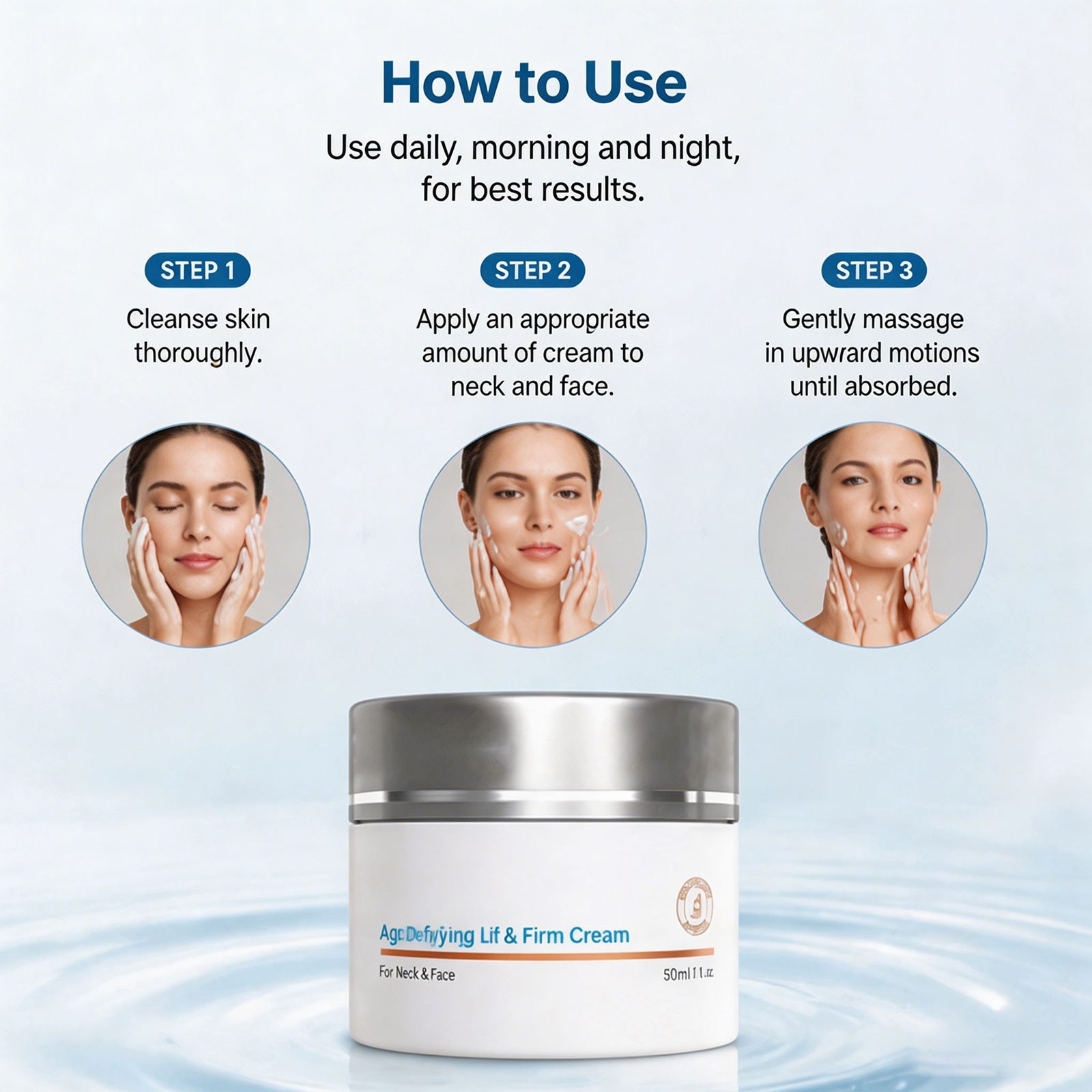 Age Defying Lift Firm Cream For Neck Face Body Anti Aging Moisturizer 50ml