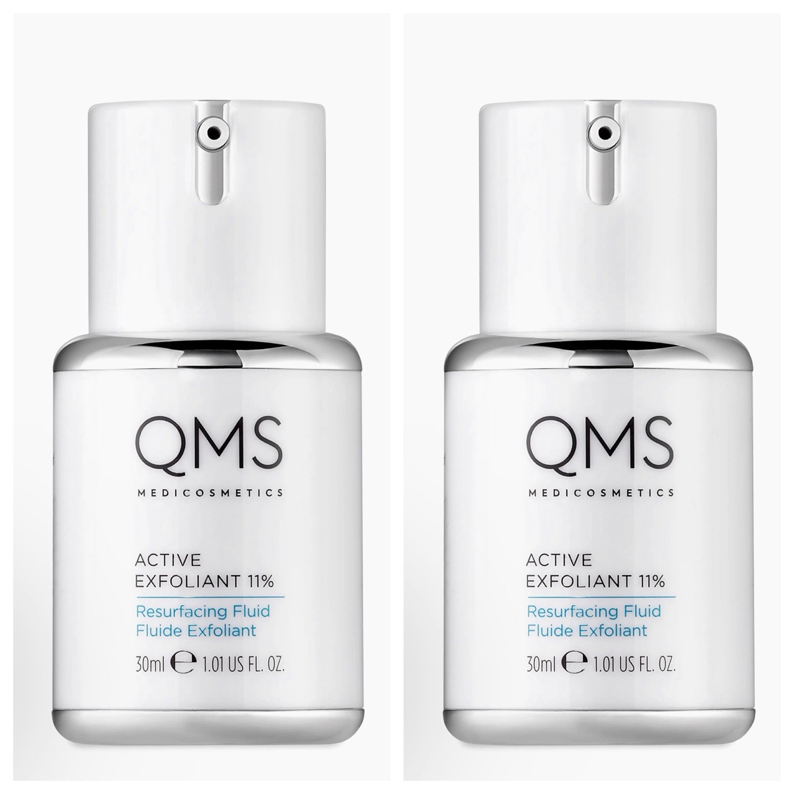 (Lot of 2) QMS Medicosmetics Active Exfoliant 11% Resurfacing Fluid 30mL/1.01oz