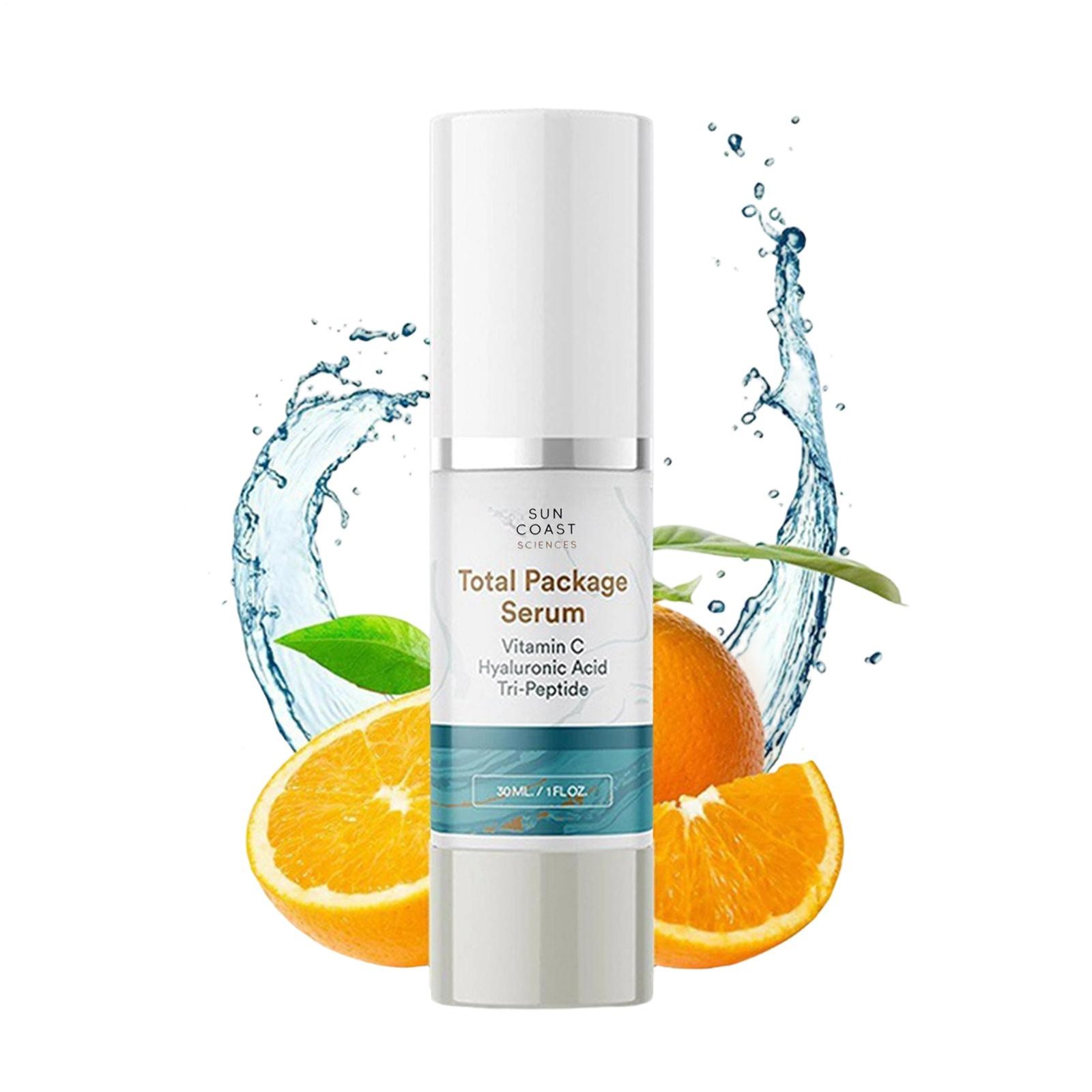 Sun Coast Sciences Total Package Serum Vitamin C Hyaluronic Acid Tri-Peptide 1oz