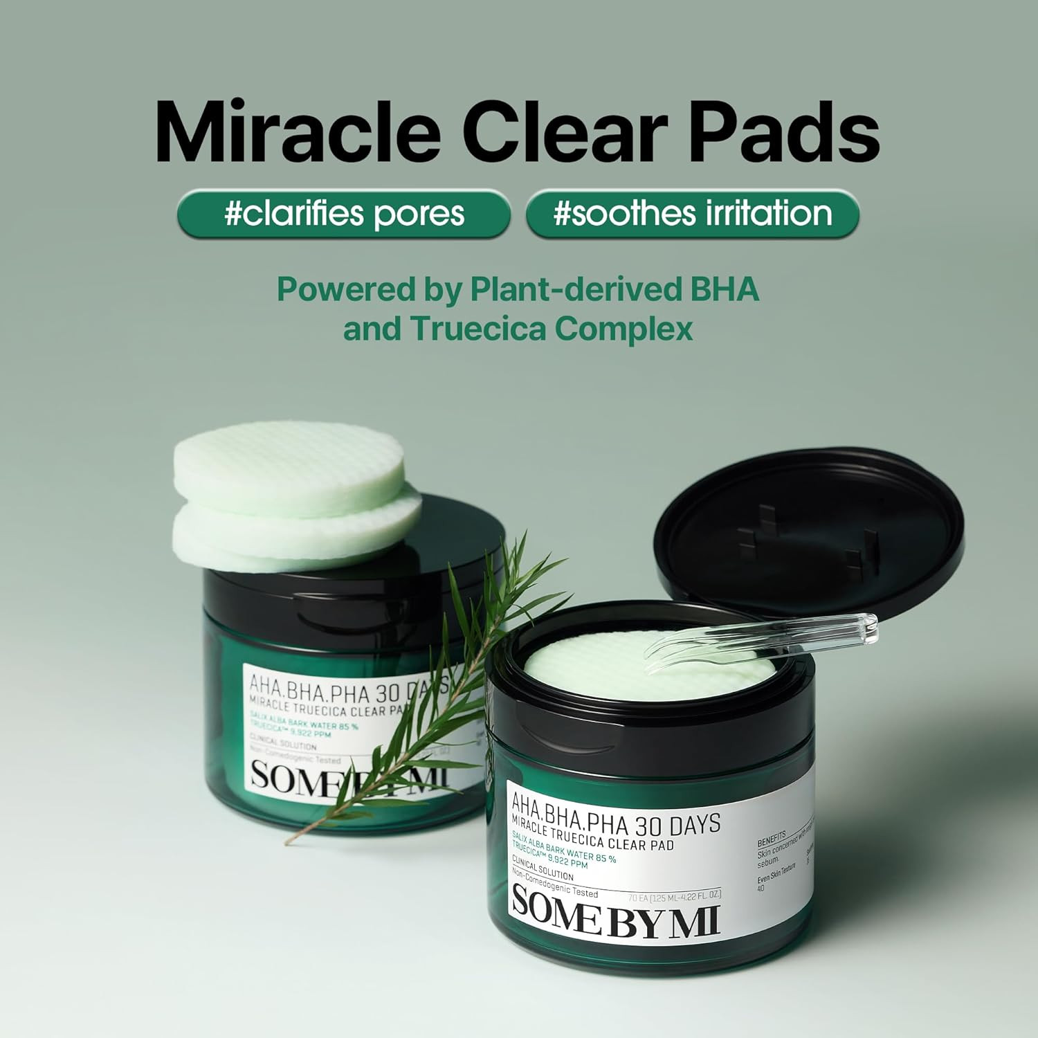 AHA BHA PHA 30 Days Miracle Truecica Clear Pad – 70 Pads – Korean Exfoliating Ce
