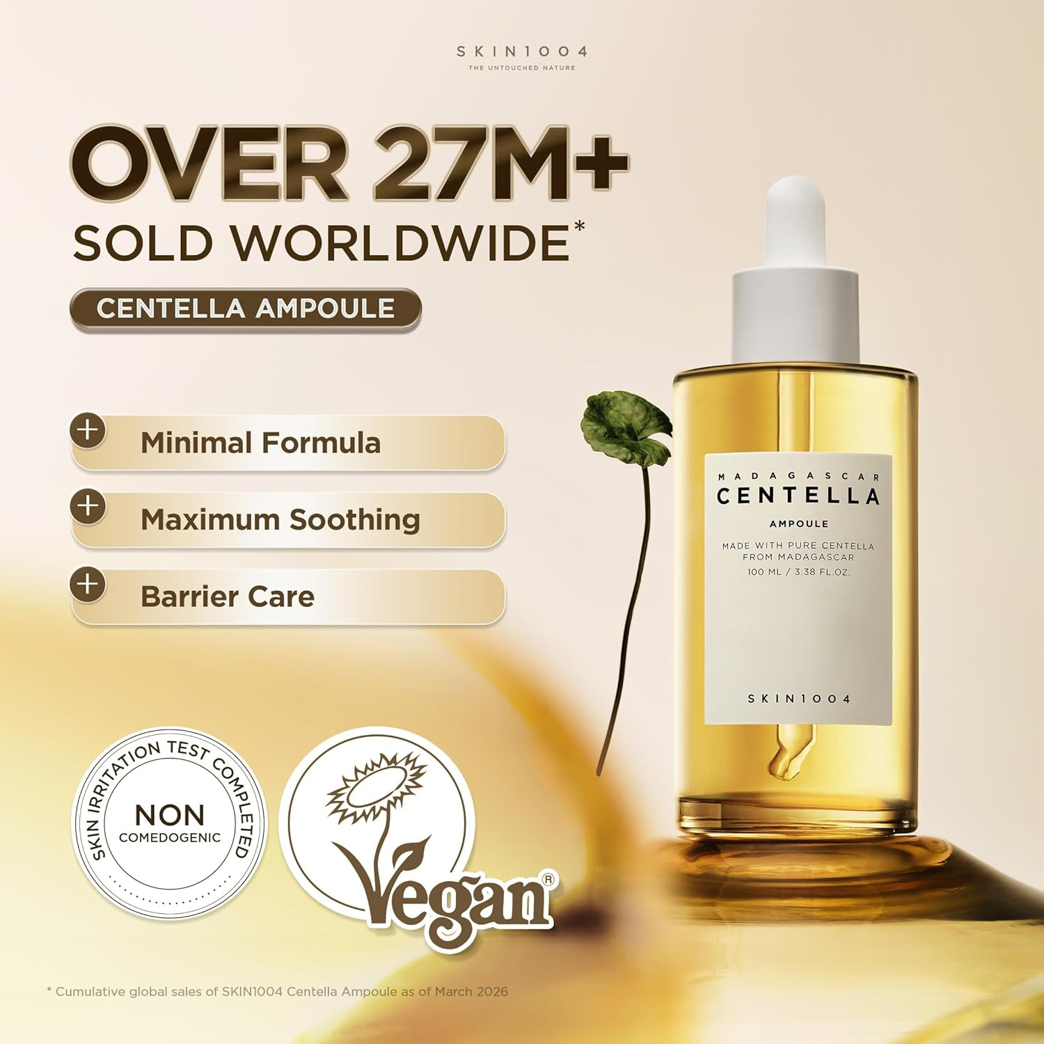 Madagascar Centella Ampoule, Korean Face Serum with Centella Asiatica for Hydrat