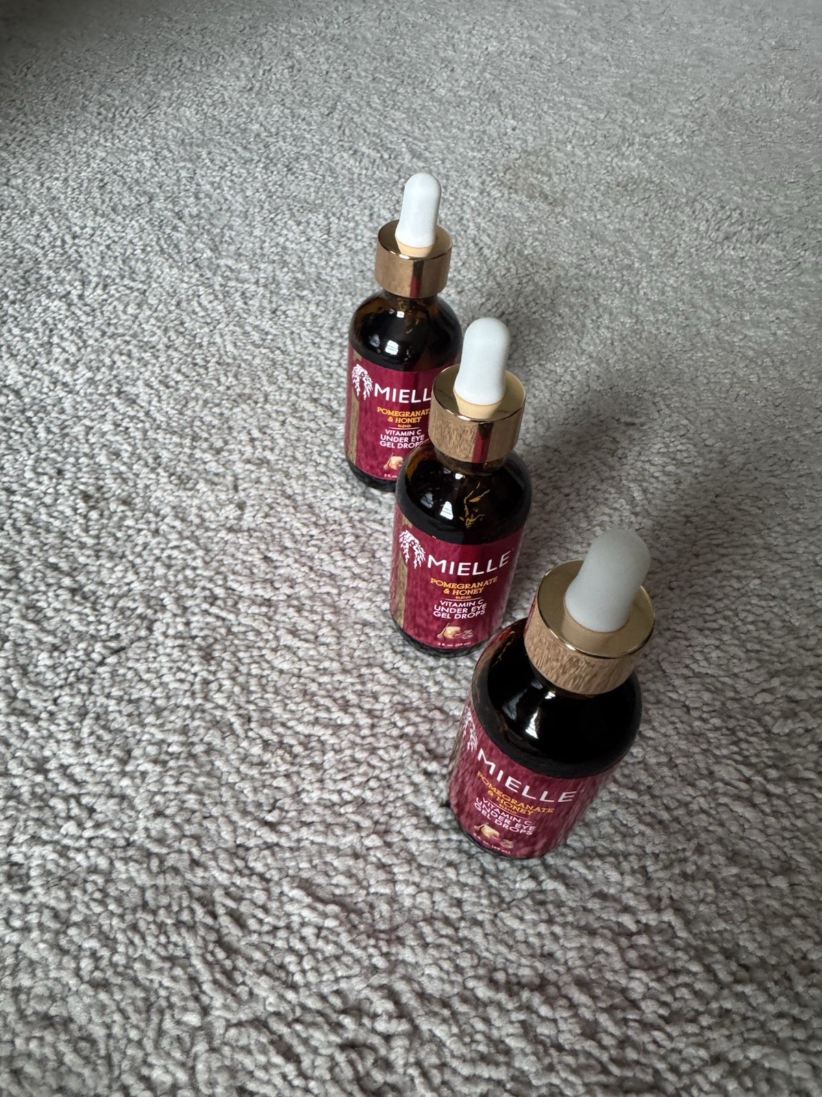 4 PACK Mielle Organics Pomegranate Honey Blend Vitamin C Under Eye Gel Drops 2oz
