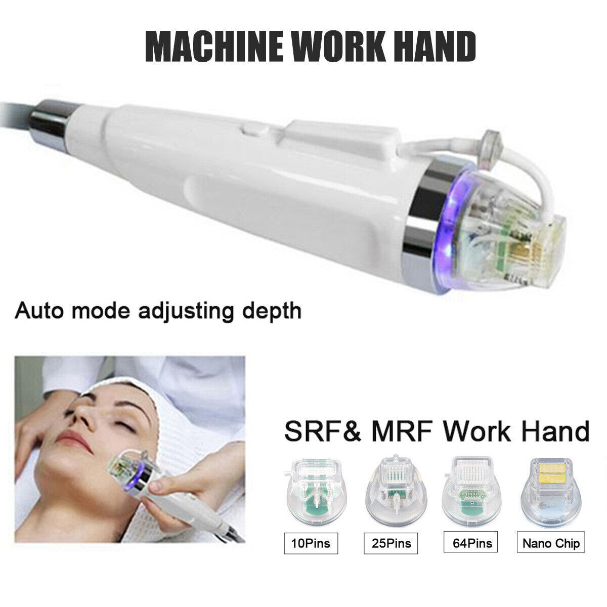 Portable Micro Cartridge Tip Nano/10/25/64 Pins For Fractional Skin Care Machine