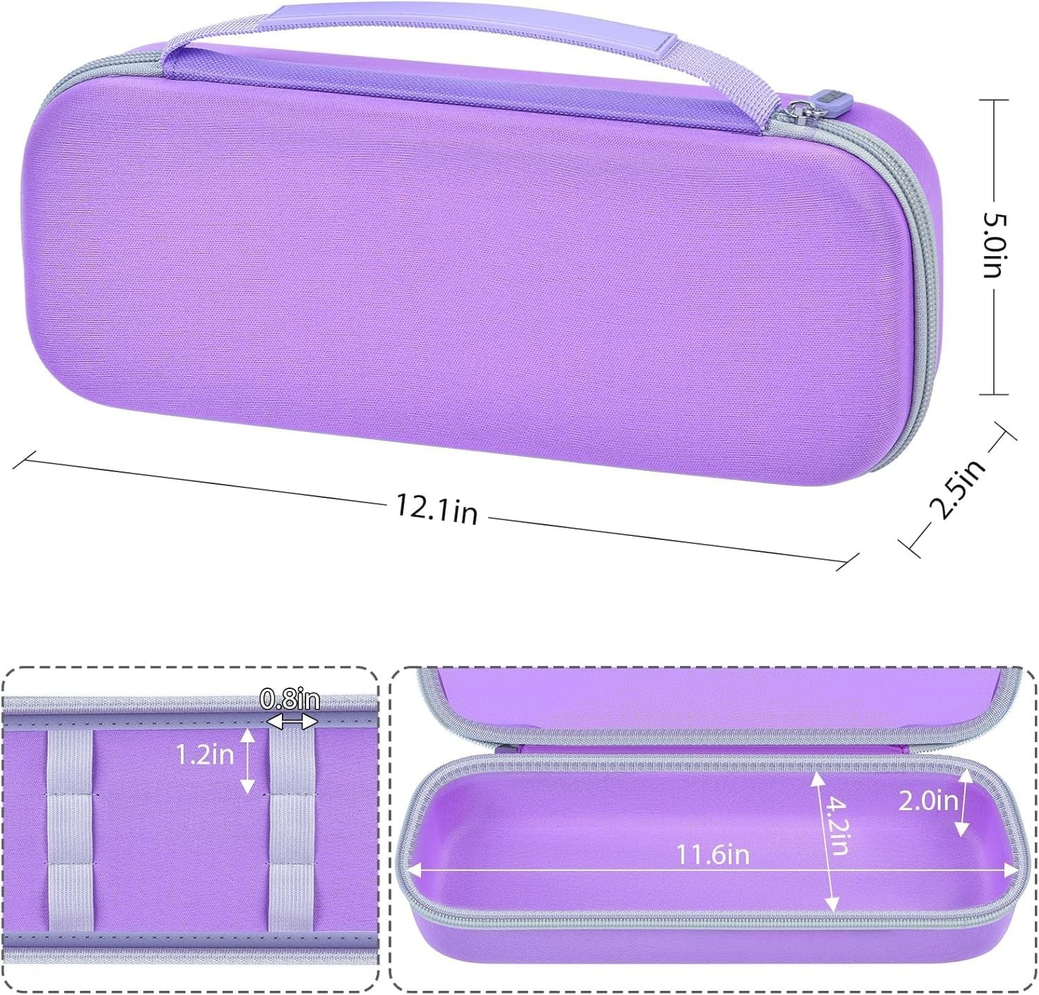 High Protection EVA Case for Facial Wand with 7 Compartments & Easy Carry Handle