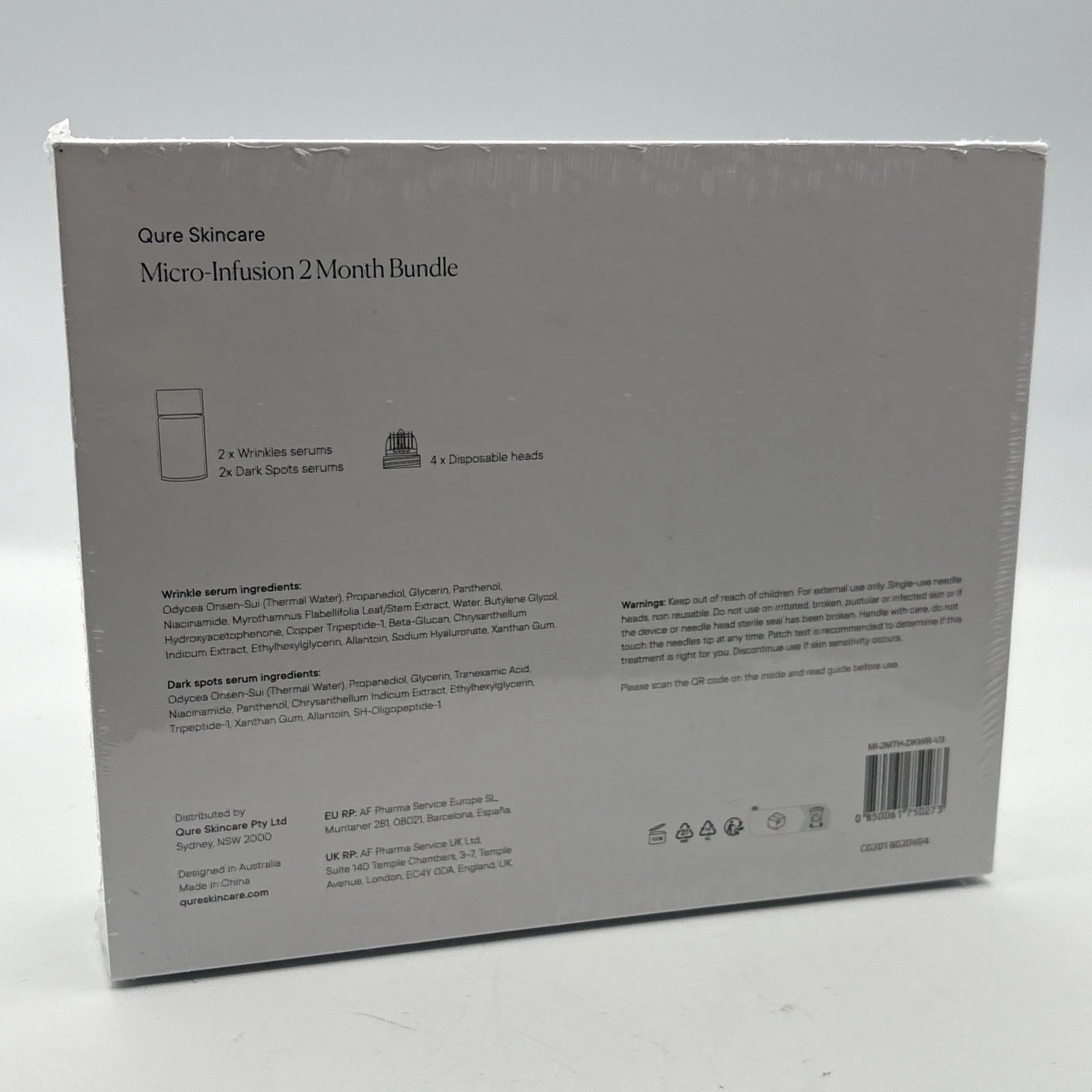 Qure Micro-Infusion Facial System 2 Month Bundle – SEALED