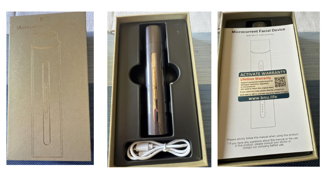 BNU Facial Lift Device, 3-in-1 Light Therapy Beauty Massager for Wrinkles