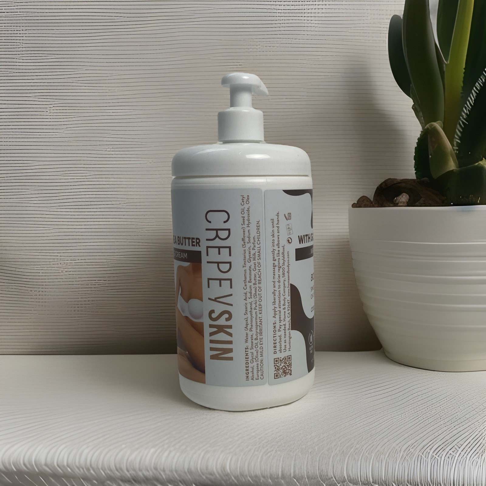 SKIN NUTR With Goat milk, Shea Butter, coconut hibiscus CREPEY SKIN body BUTTER