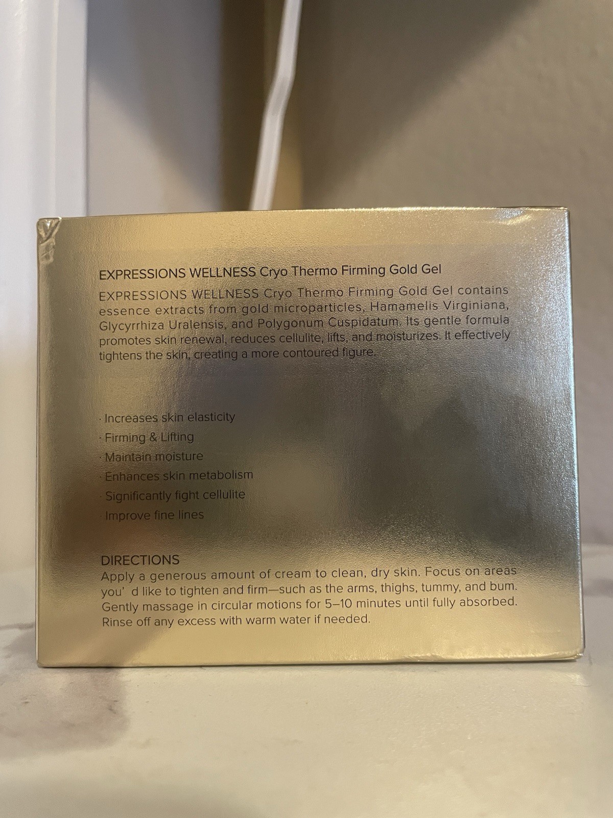 Expressions Wellness Cryo Thermo Firming Gold Gel 200g New Skin Tightening