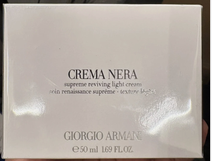 Giorgio Armani Crema Nera Supreme Reviving light Cream 1.69 oz/50 ml NIB