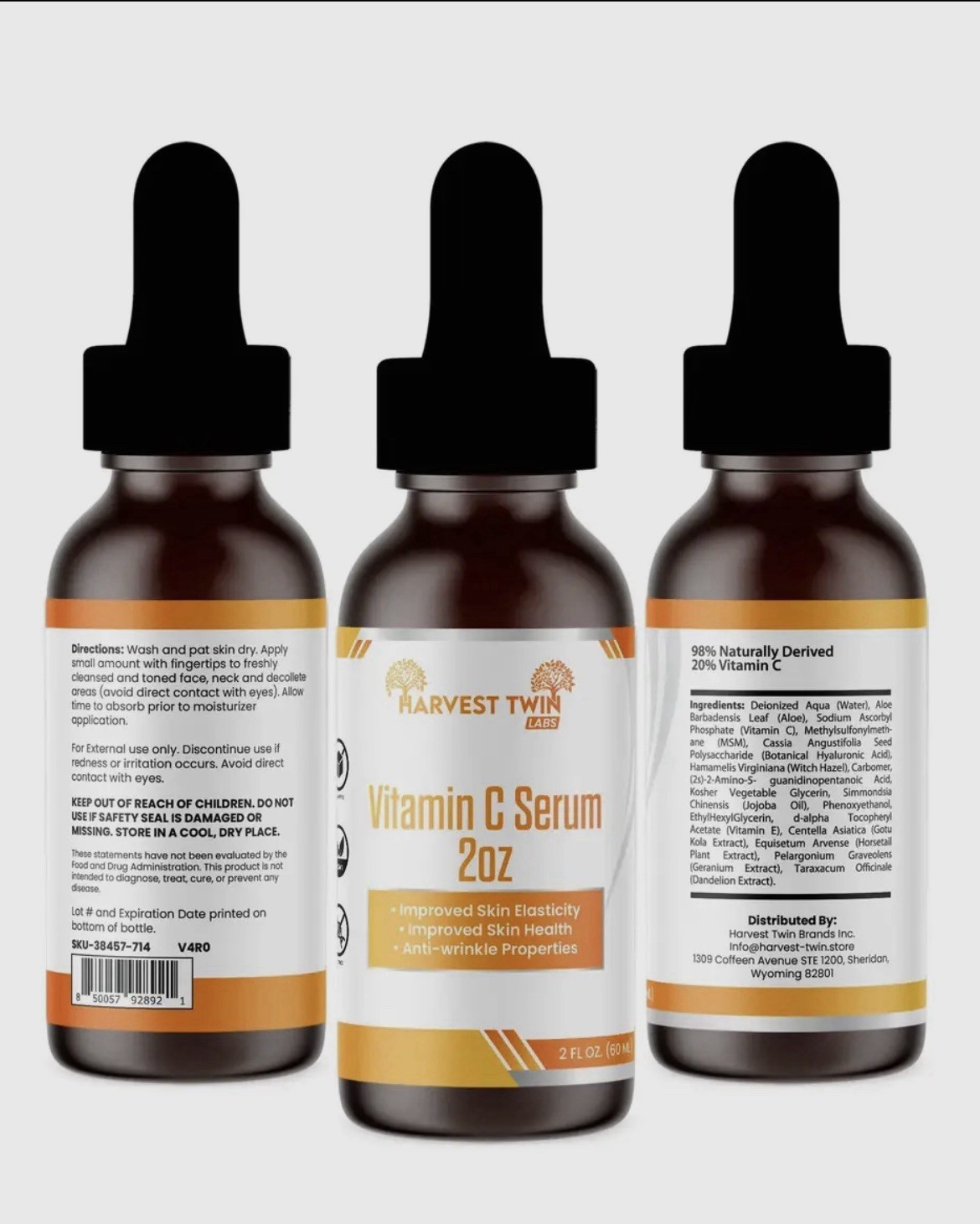 Harvest Twin Pure Vitamin C Face Serum – 2 Oz