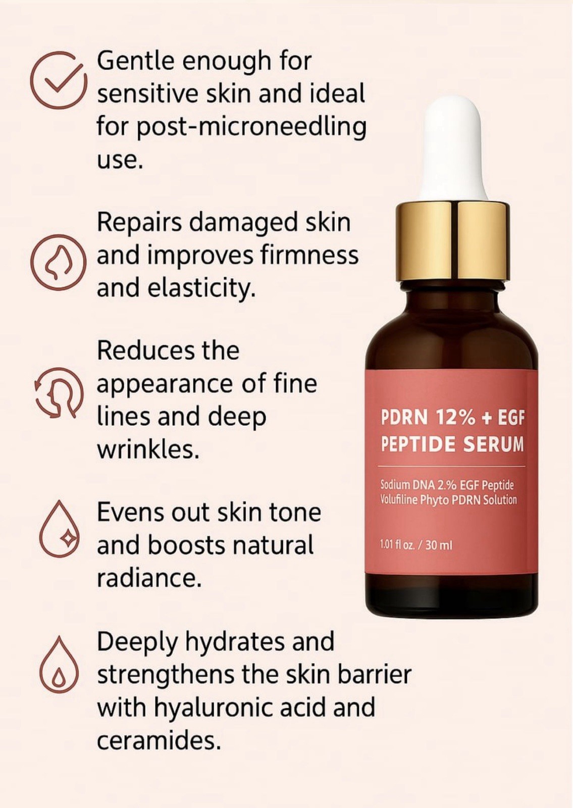 CELDYQUE PDRN 12% EGF PEPTIDE SERUM 30ml/ 1 fl. oz.