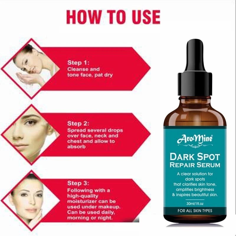 Aromine Dark Spot Repair Face Serum (30ml) Fast & Effective Brighten the Skin