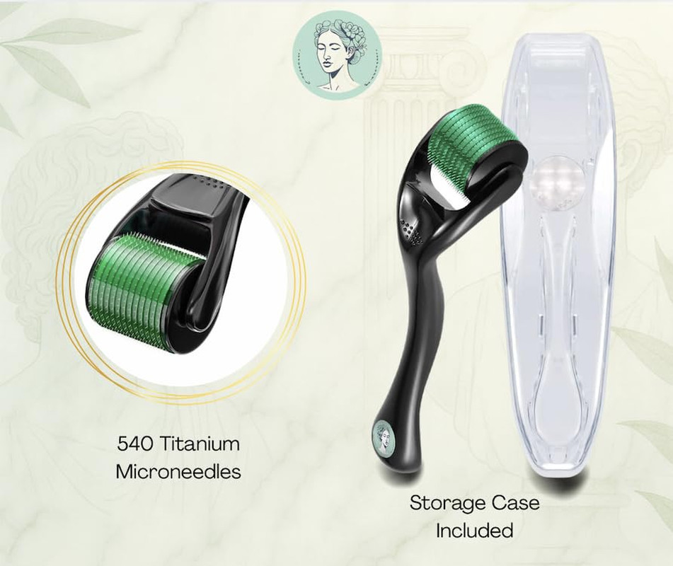 Black Derma Roller – Microneedle Derma Roller for Men & Women – 0.25Mm – for Fac