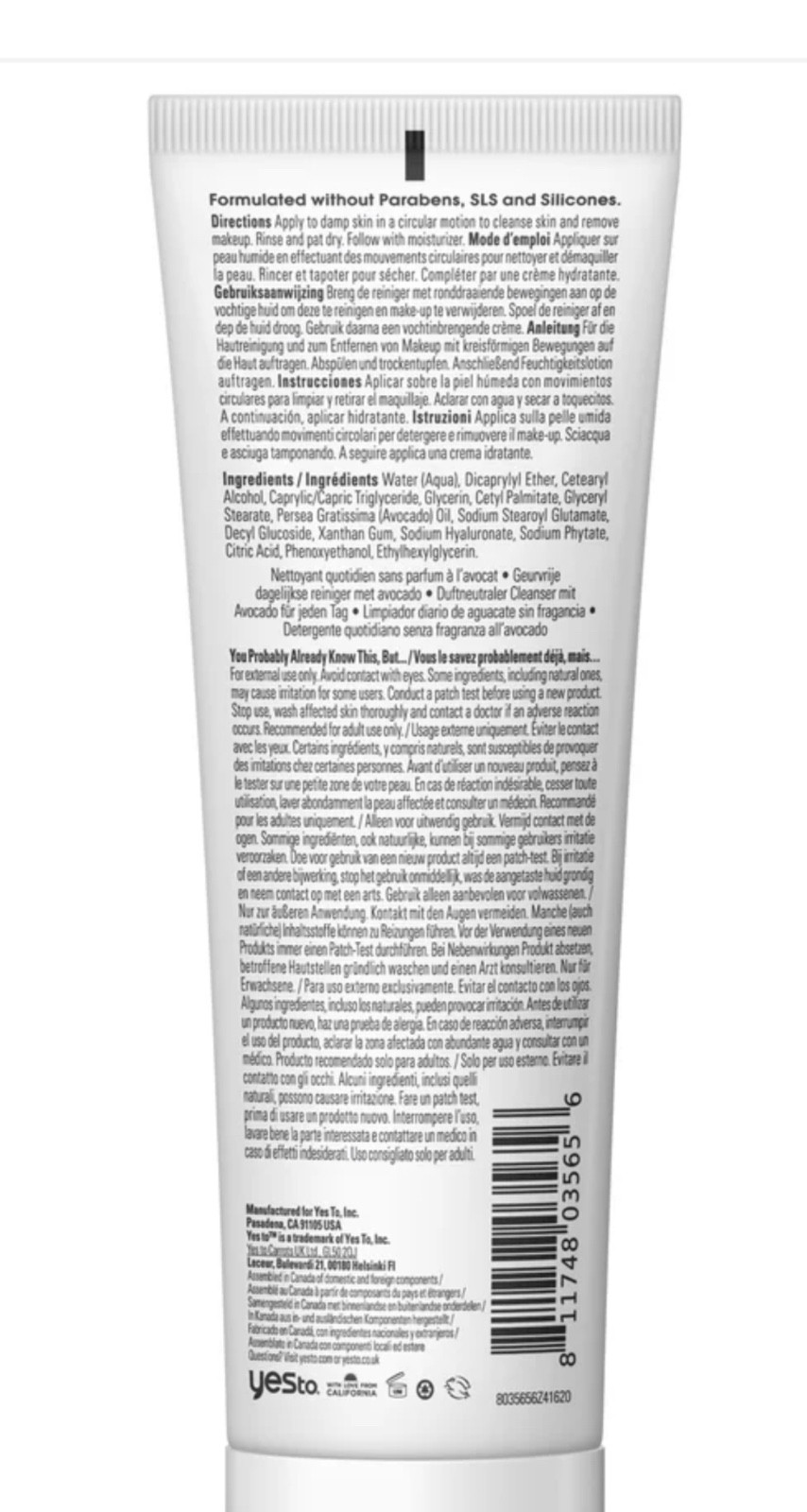 Yes to Avocado Fragrance Free Daily Cream Cleanser & (2) Face Serum – New