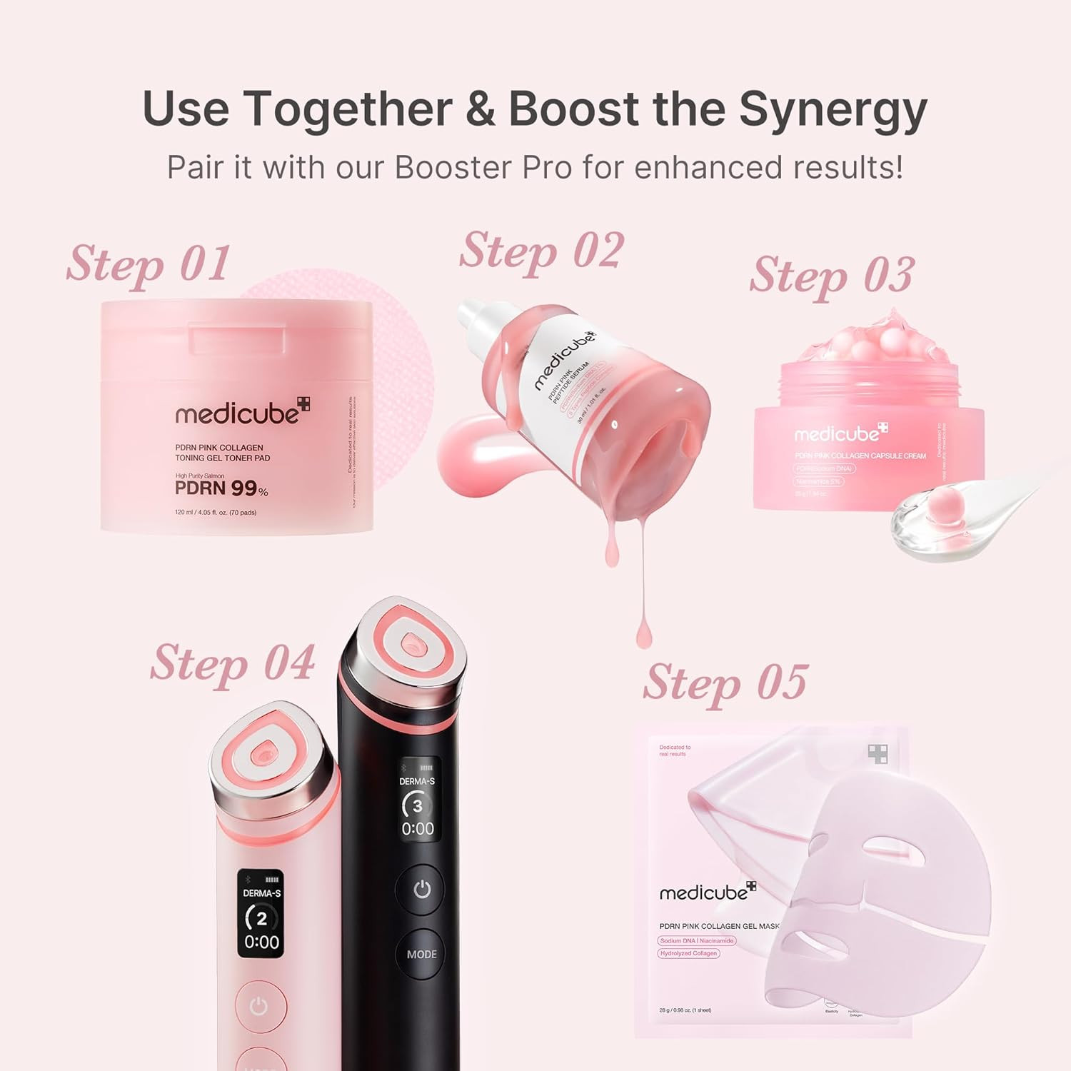 PDRN Pink Peptide Serum with Salmon DNA | Pink Glow Serum with Peptides & Niacin