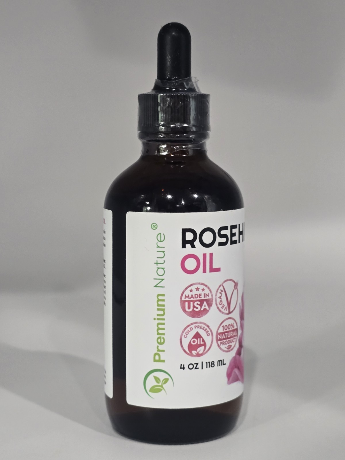 Premium Nature 100% ROSEHIP OIL 4 OZ / 118 ml Dropper Hair Skin Nails Moisturize