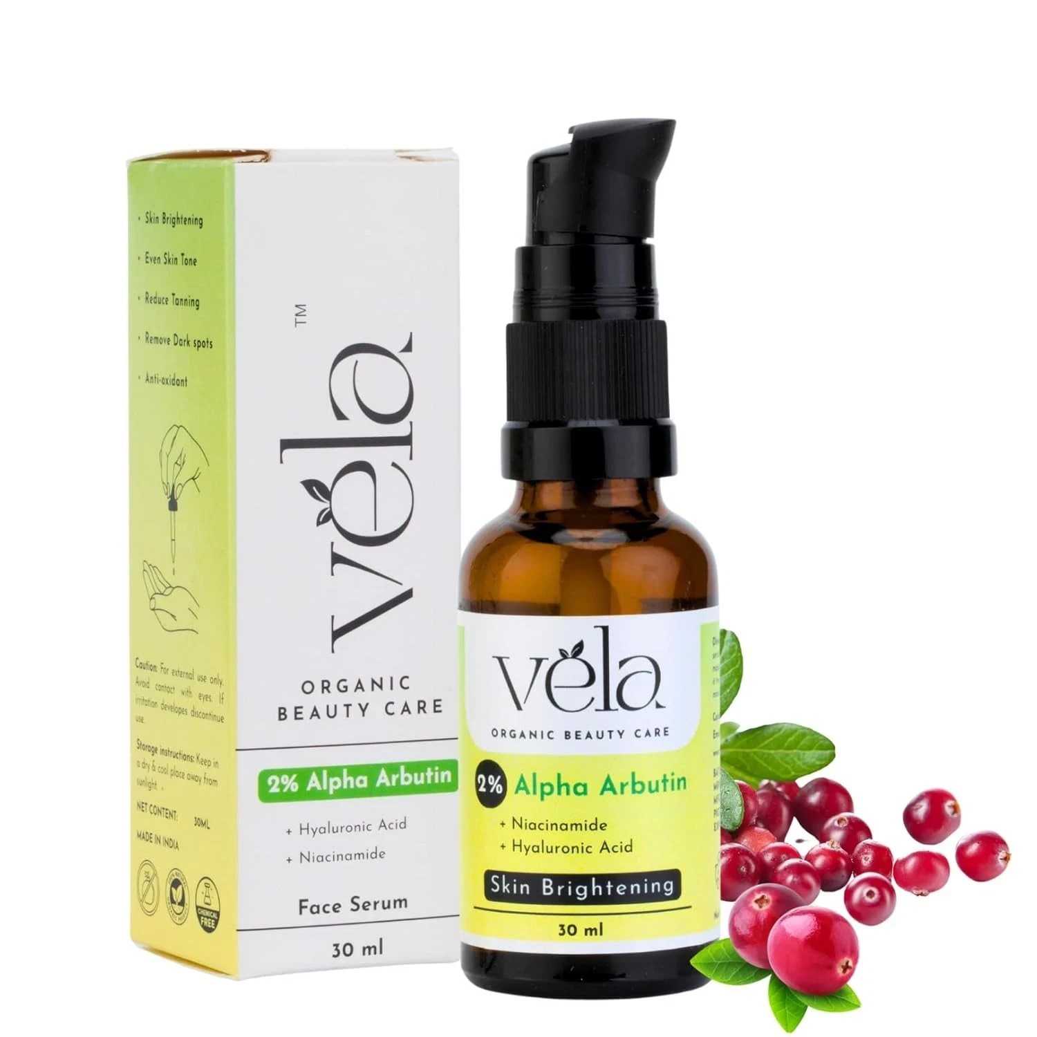 Vela’s 2% Alpha Arbutin Face Serum For Brightening Skin 30ml