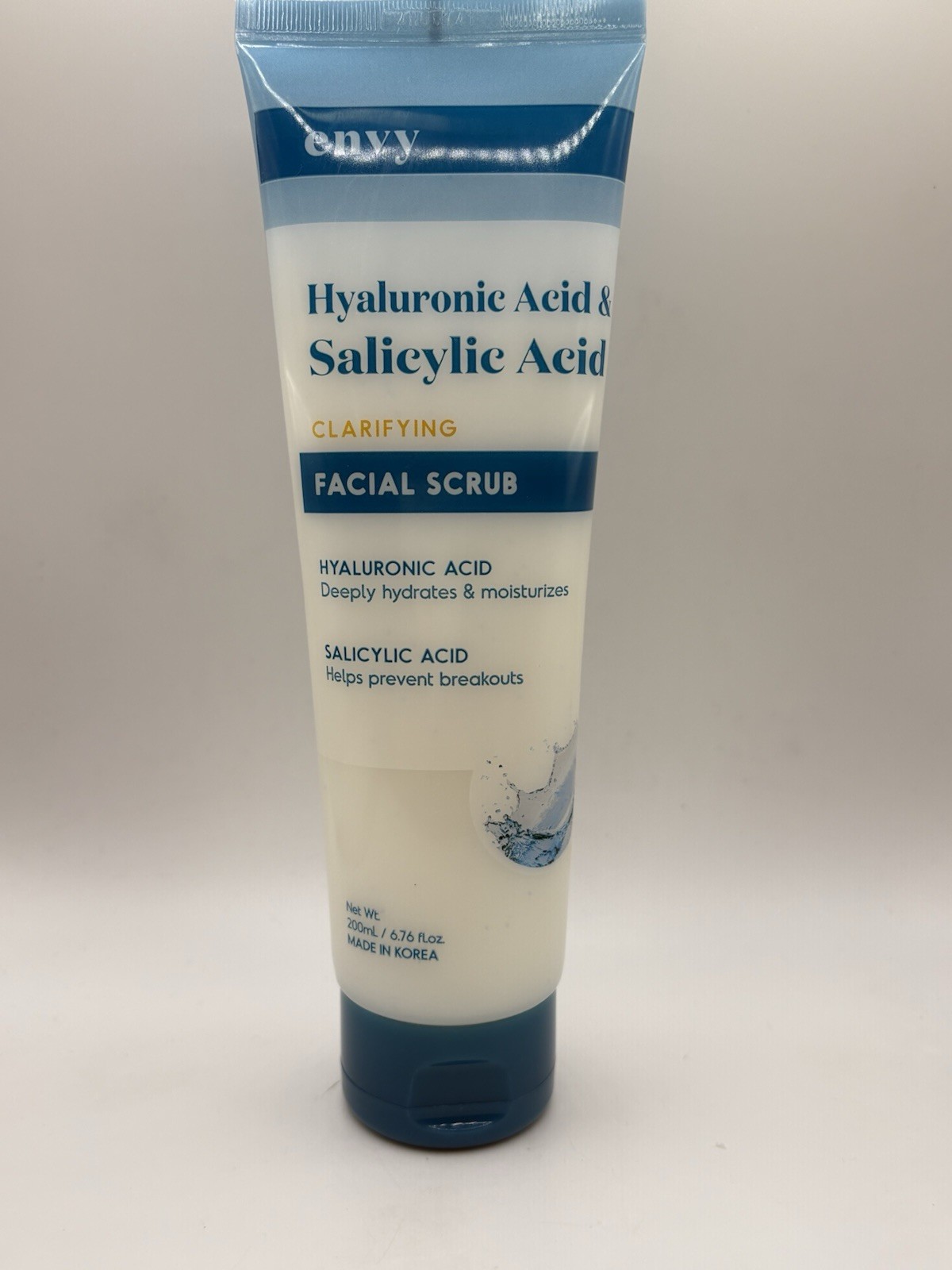 ENVY Hyaluronic & Salicylic Acid * Clarifying * Facial Scrub – Sealed