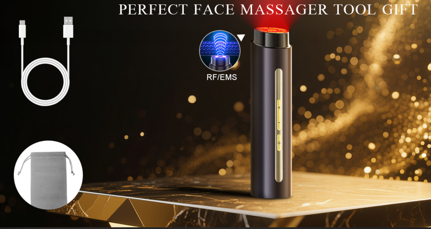BNU Facial Lift Device, 3-in-1 Light Therapy Beauty Massager for Wrinkles