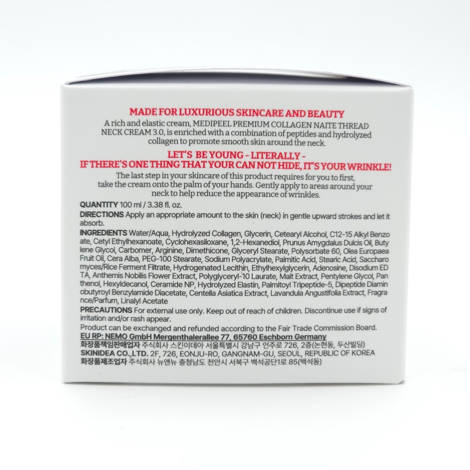 MEDI PEEL Premium Collagen Naite Thread Neck Cream 3.0 100ml Elasticity K-Beauty