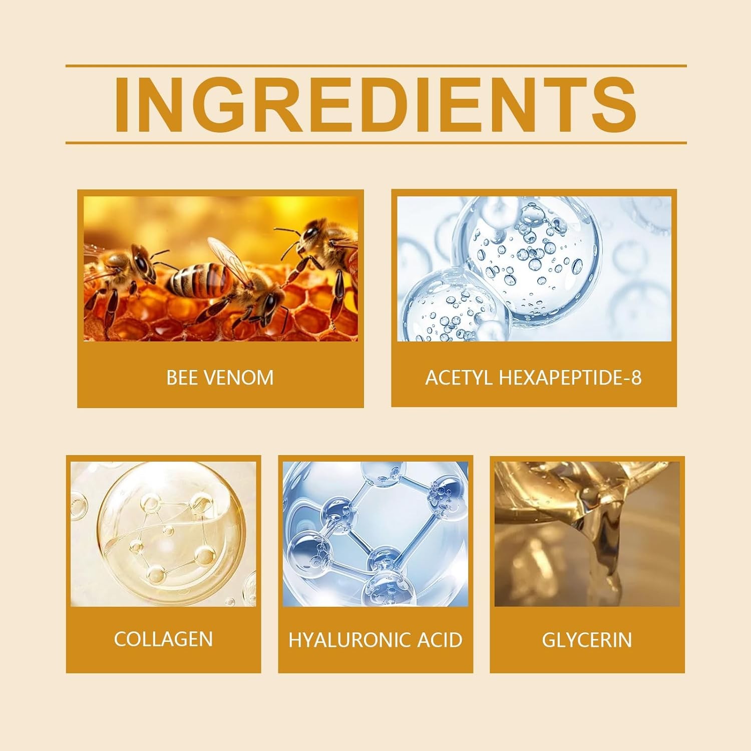 2 Pcs Bee Venom Face Cream Anti Aging Firming Moisturizer Skincare