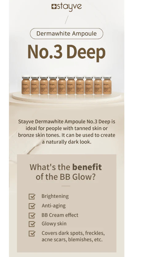 Stayve Dermawhite Deep BB ShineGlow Kit Ampoule No.3
