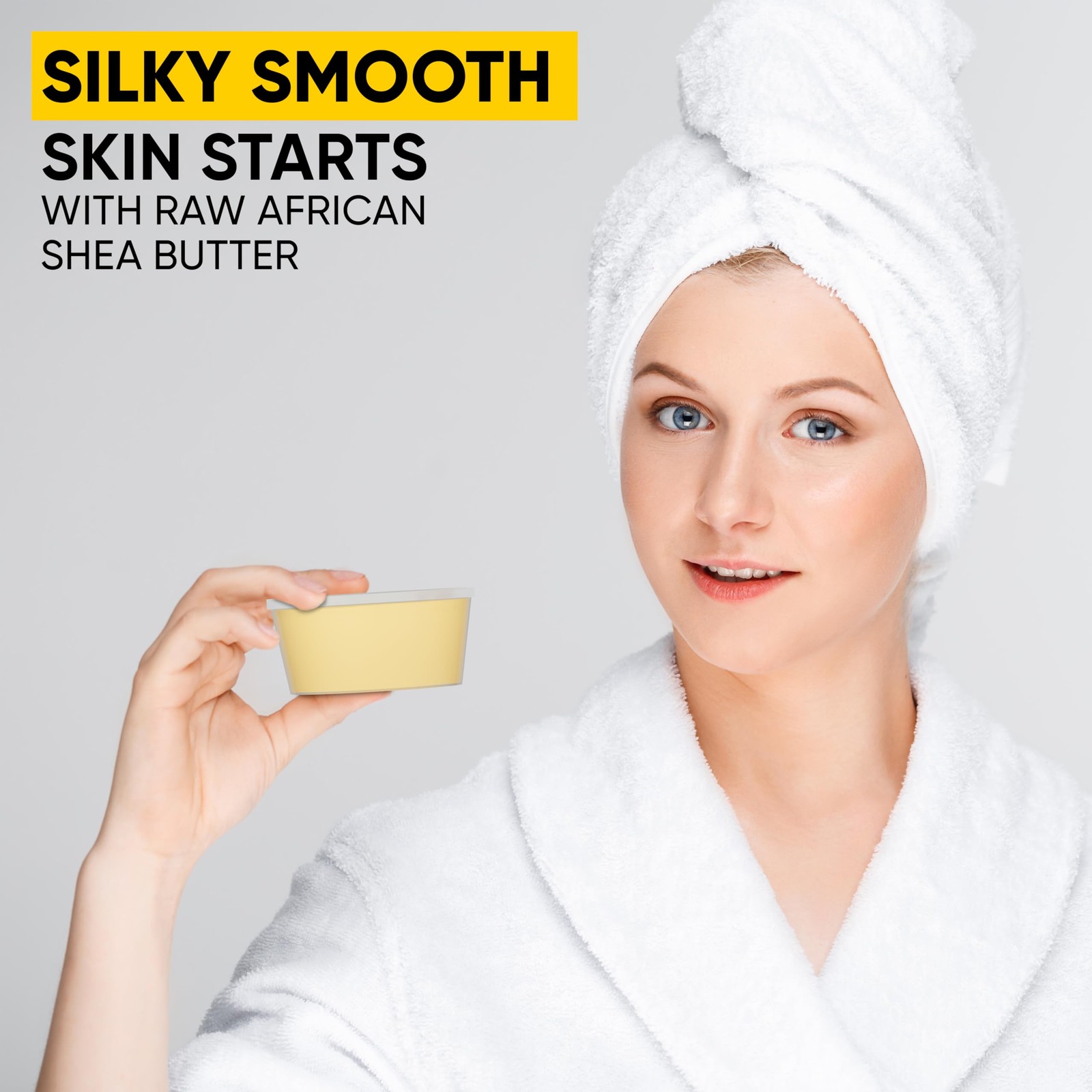 Herboganic Pure African Shea Butter Raw Organic Yellow Ivory 100 Natural