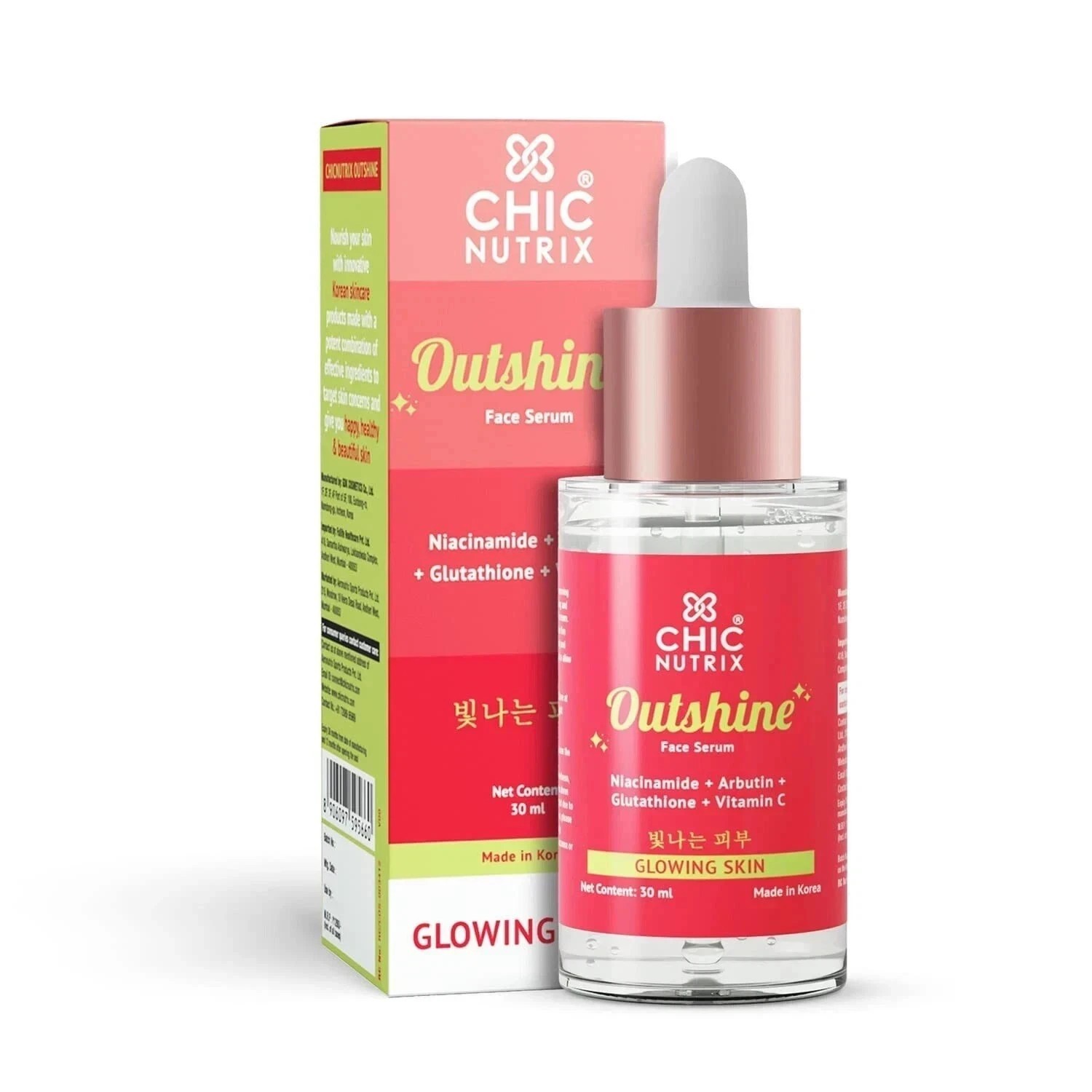 Chicnutrix Outshine – Korean Brightening Face Serum | Made in Korea 30ml