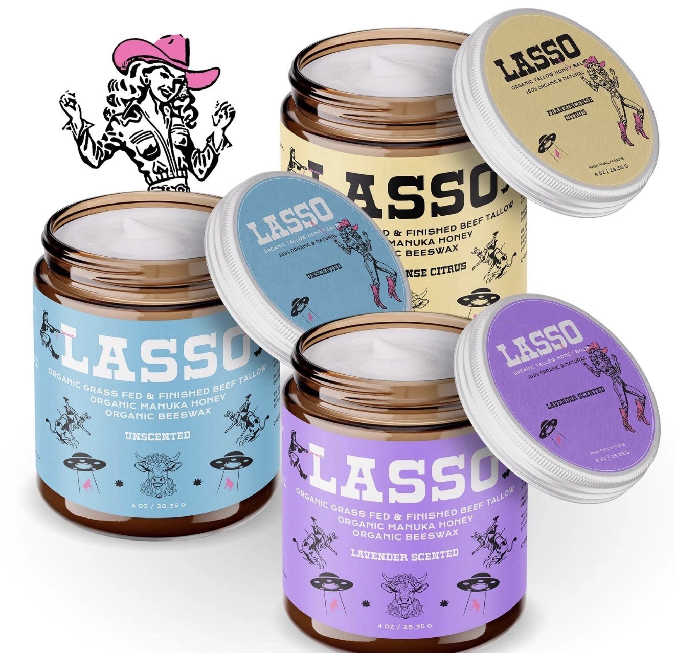 LASSO – Frankincense Citrus Beef Tallow and Manuka Honey Balm – Face Moisturi…