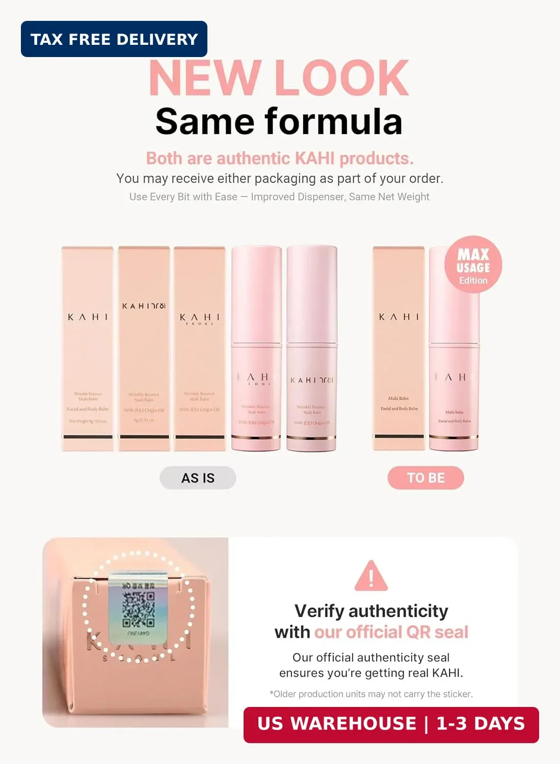 KAHI Wrinkle Bounce Multi Balm – DUO EDITION | All-in-One Hydrating Balm Eye Cre