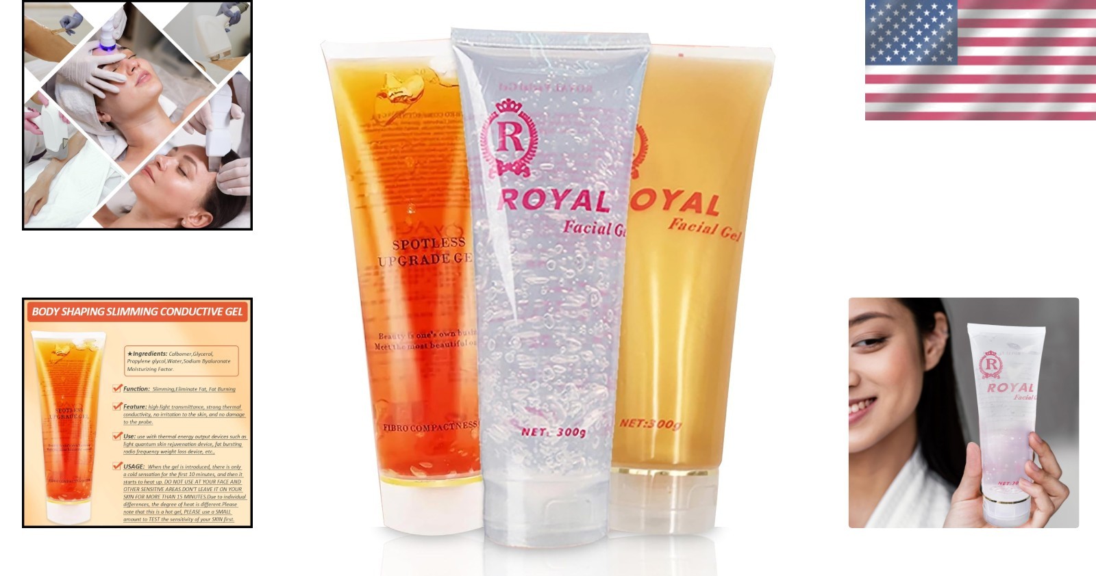 3PCS Conductive Lifting & Slimming Gel Set – Cooling, Hydrating, Firming